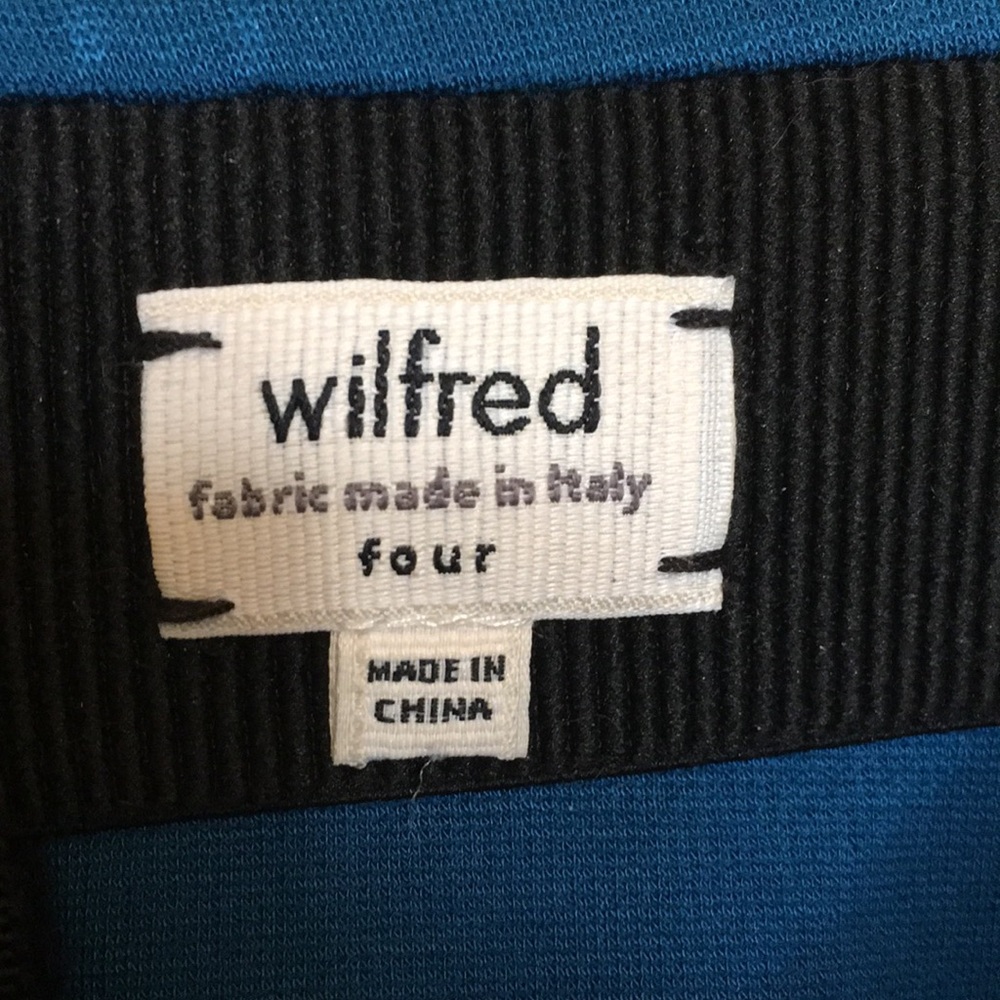 Wilfred skater flare two-tone blue mini skirt size 4 - Picture 3 of 9